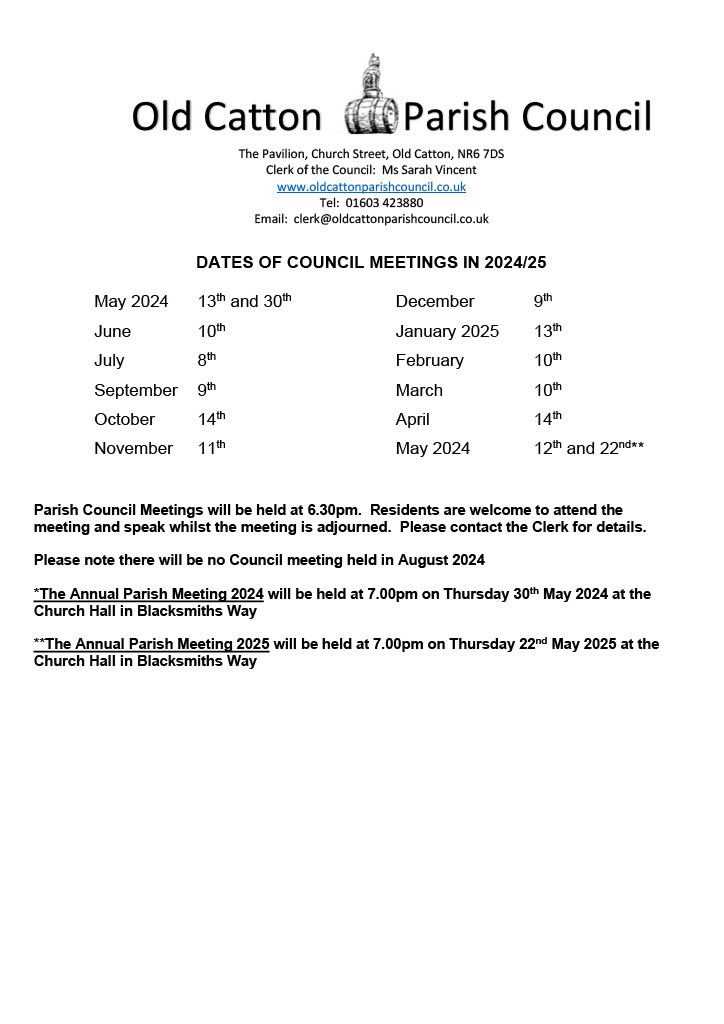 Council Meeting Dates