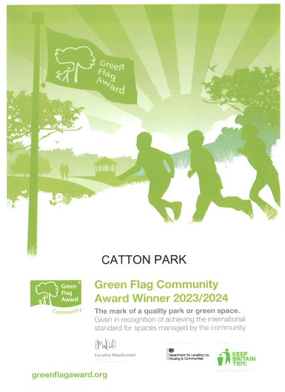 CATTON PARK GREEN FLAG COMMUNITY AWARD